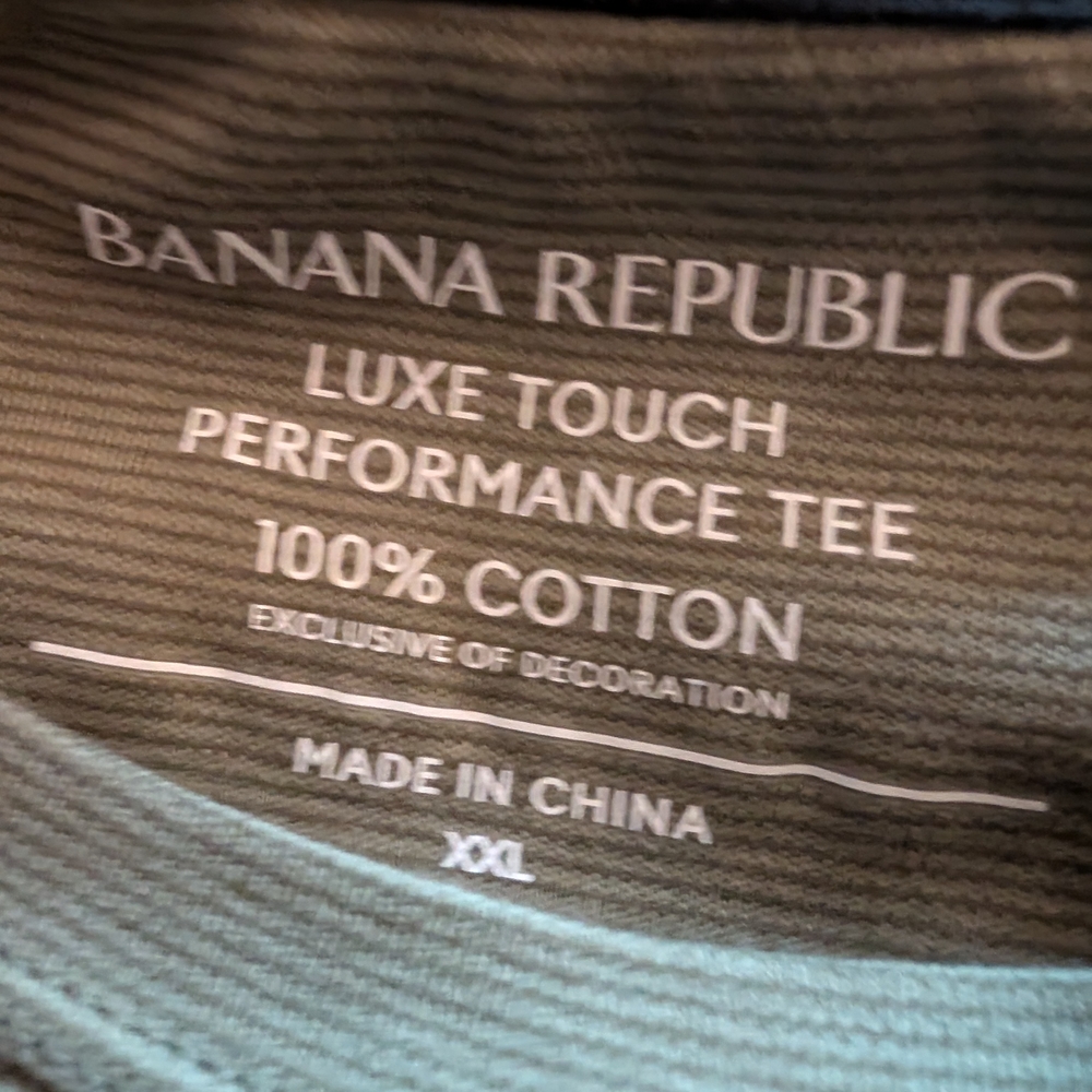 Banana Republic Men's Olive Luxe Touch Short Sleeve Tee, Men's XXL - Picture 4 of 7